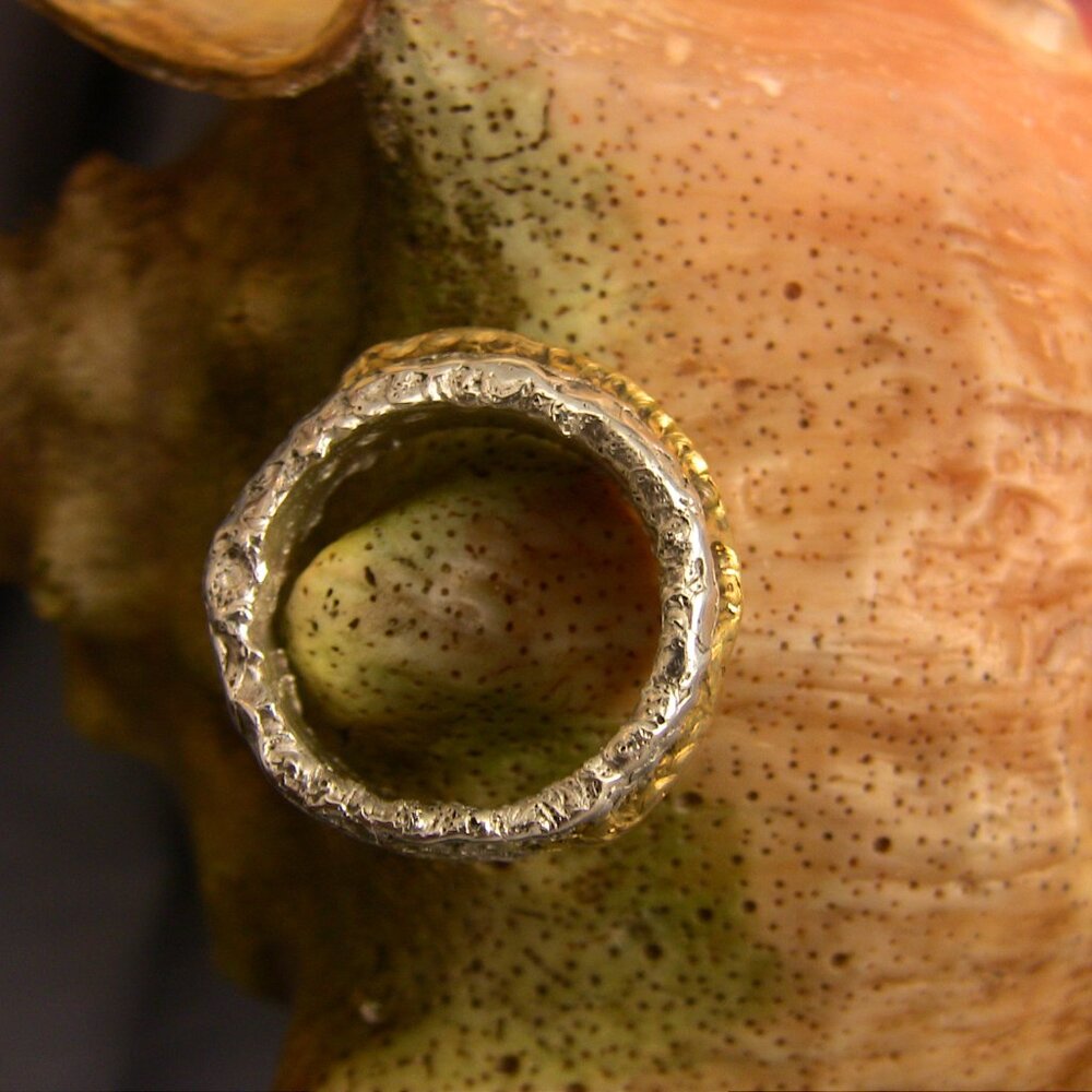 Handmade ring, 24K pure gold and 9999 pure silver - Picture 5 of 9